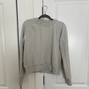 lululemon cropped sweatshirt grayish white